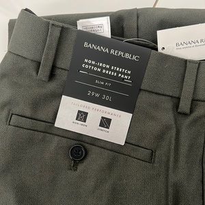 banana republic - non-iron stretch cotton dress pant